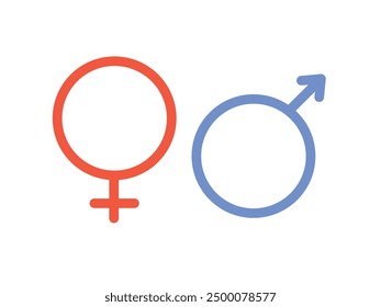 Símbolo de género de Vector. Símbolo de género de color aislado sobre fondo blanco. Icono de Vector
