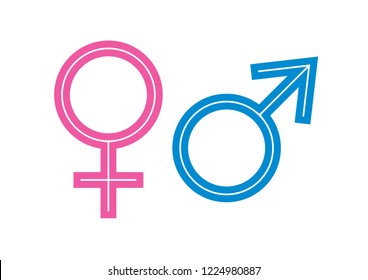 Vector gender symbols icon. Mars and Venus, male and female. Premium quality graphic design. Modern signs, symbols icons set for websites, web design, mobile app, infographic.