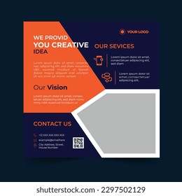 Vector general business square flyer template