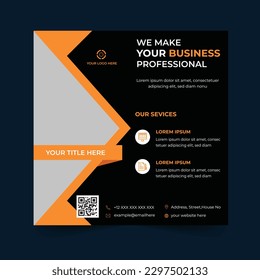 Vector general business square flyer template