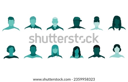 Vector generic people profile pic avatars