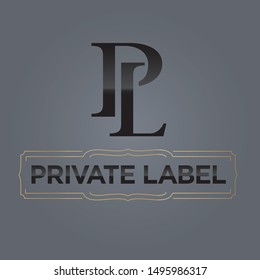 Vector Generic Private Label Logo On Grey Background