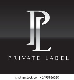 Vector Generic White Private Label Logo On Black Background