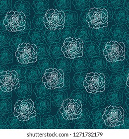 Vector gentle background with watercolor roses and leaves. Seamless, festive, wedding, romantic. Drawn by hand. Wedding pattern for lovers. Ornament to print. Pink tender buds with leaves. Spring card