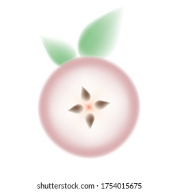 Vector manzana dulce pastel para afiches y textiles