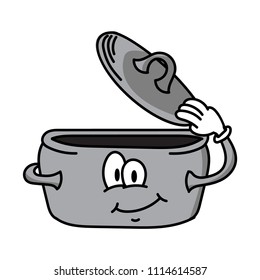 Vector Gentleman Cartoon Pot Saluting. Character Illustration.