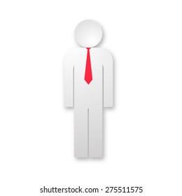 vector gentleman in the red tie