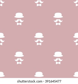 vector gentleman's pattern on pink
