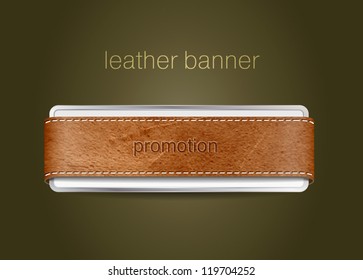 Vektorillustration-Leder/Wildleder-strukturierter Banner