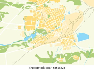 Vector Geo Map Of City 2