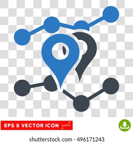 Vector Geo Trends EPS vector icon. Illustration style is flat iconic bicolor smooth blue symbol on a transparent background.