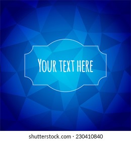 vector geometric abstract background with frame for text or photos