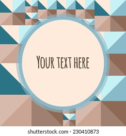vector geometric abstract background with frame for text or photos