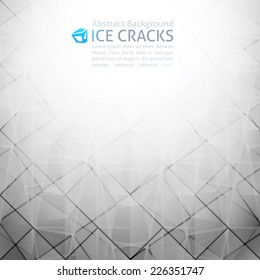 vector geometric abstract background of ice cracks