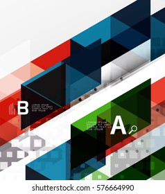 Fondo abstracto geométrico vectorial, diseño minimalista con texto de opción