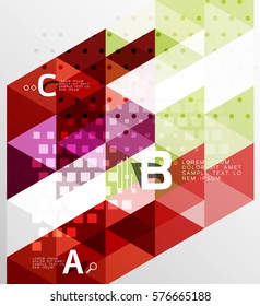 Fondo abstracto geométrico vectorial, diseño minimalista con texto de opción