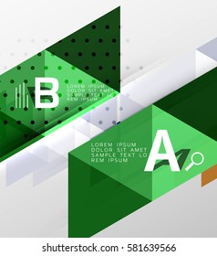 Fondo abstracto geométrico vectorial, diseño minimalista con texto de opción