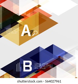 Vector geometric abstract background with option infographic