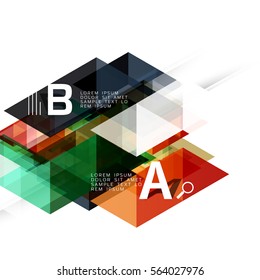 Vector geometric abstract background with option infographic
