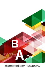 Vector geometric abstract background with option infographic