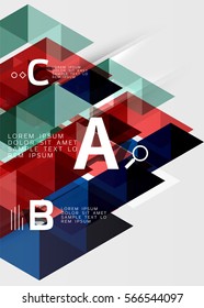 Vector geometric abstract background with option infographic