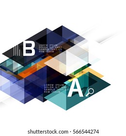 Vector geometric abstract background with option infographic