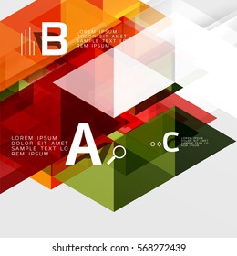 Vector geometric abstract background with option infographic