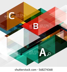 Vector geometric abstract background with option infographic