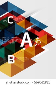 Vector geometric abstract background with option infographic