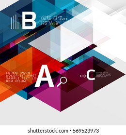 Vector geometric abstract background with option infographic
