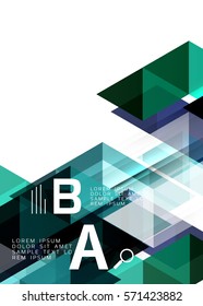 Vector geometric abstract background with option infographic