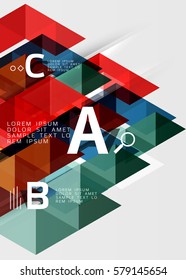 Fondo abstracto geométrico vectorial con opción infográfica