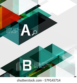 Vector geometric abstract background with option infographic