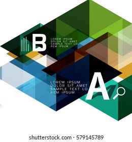Vector geometric abstract background with option infographic