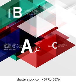 Vector geometric abstract background with option infographic
