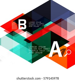 Vector geometric abstract background with option infographic