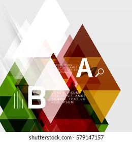 Vector geometric abstract background with option infographic
