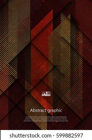 Vector geometric abstract background with squares and lines
