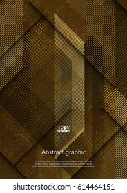 Vector geometric abstract background with squares and lines. Eps10 Vector illustration.