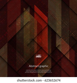 Vector geometric abstract background with squares and lines. Eps10 Vector illustration.