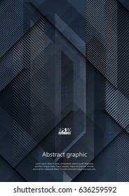 Vector geometric abstract background with squares and lines. Eps10 Vector illustration.
