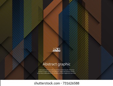 Vector geometric abstract background with squares and lines