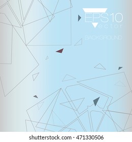 Vector geometric abstract background with triangles and lines
