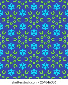vector geometric abstract colorful mosaic green blue seamless pattern 