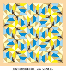 Vector geometric abstract flat aesthetic ornament for decoration, wall hanging,interior element, wrapping paper, textile