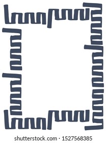 vector geometric abstract frame on a white background