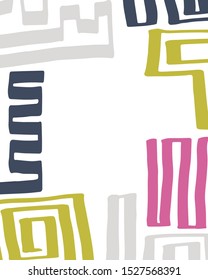 vector geometric abstract frame on a white background