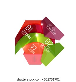 Vector geometric abstract infographic background template for workflow layout, diagram, number options or web design