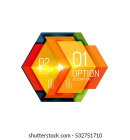 Vector geometric abstract infographic background template for workflow layout, diagram, number options or web design