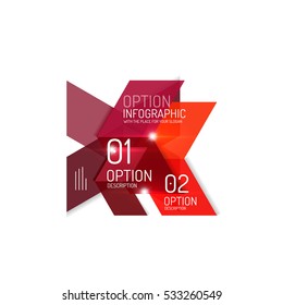 Vector geometric abstract infographic background template for workflow layout, diagram, number options or web design